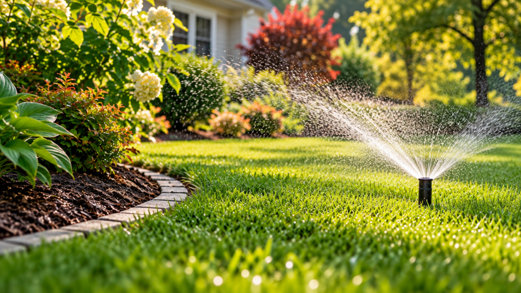 8 Ways to Prepare Your Landscape for Summer in Coventry RI 3 Checking lawn irrigation before summer in Coventry RI