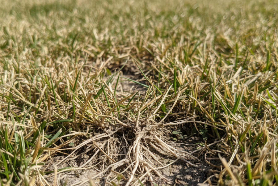 Coventry RI grass stressed from cutting lawn too short - optimal mowing height