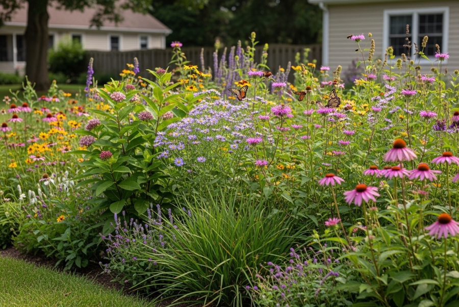 native plant garden Coventry RI eco friendly landscaping