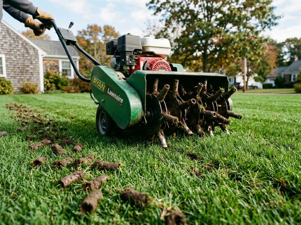 Lawn Aeration: The Proven Secret to a Thicker, Greener Rhode Island Lawn 1 Lawn Aeration: The Proven Secret to a Thicker, Greener Rhode Island Lawn