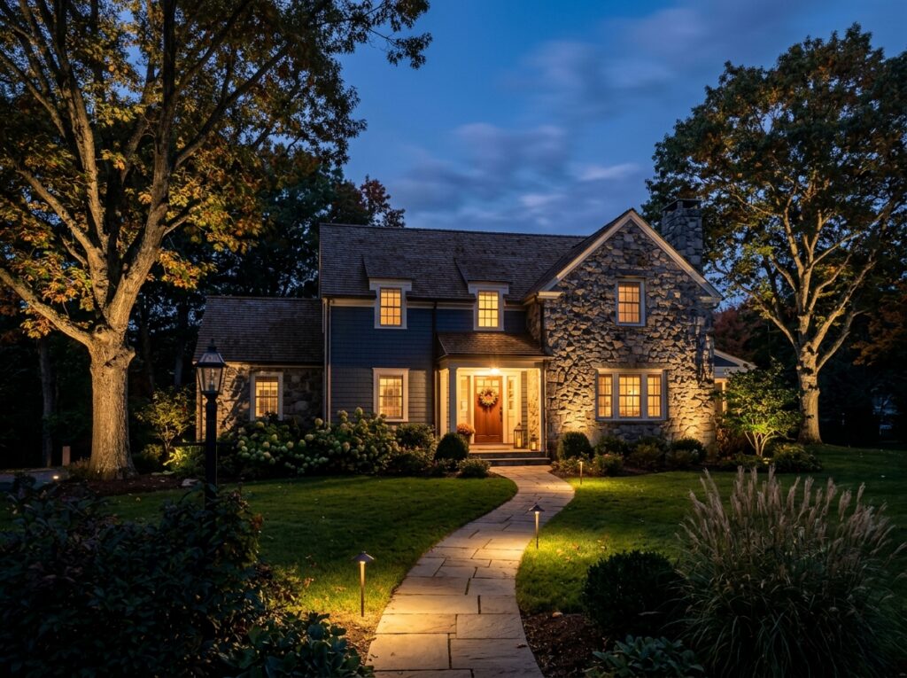 Landscape Lighting: Dramatically Transform Your Coventry RI Home at Night
