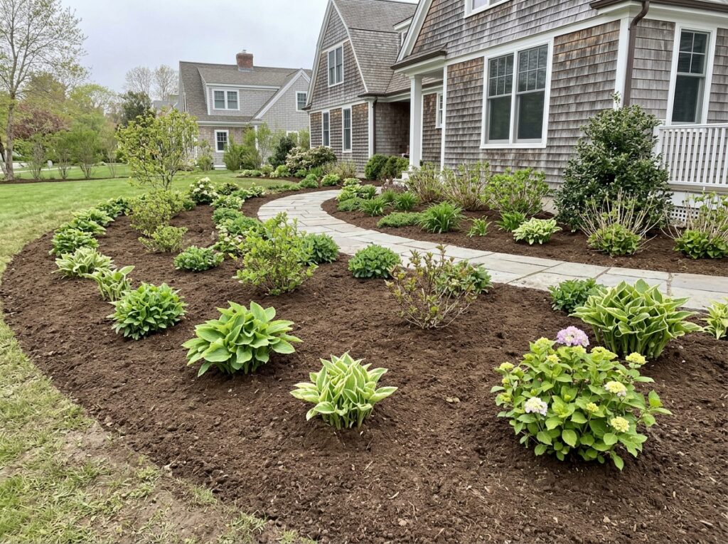 Mulching Benefits: The Secret to a Beautiful Low-Maintenance Rhode Island Landscape 2 Mulch types for Rhode Island 202608061355