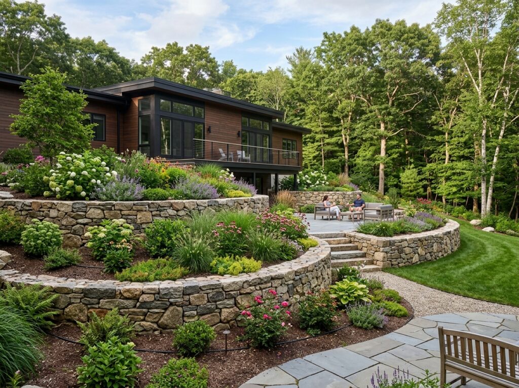 Retaining Wall Installation in Coventry RI: Functional Beauty for Slopes 1 Retaining Wall Installation in Coventry RI