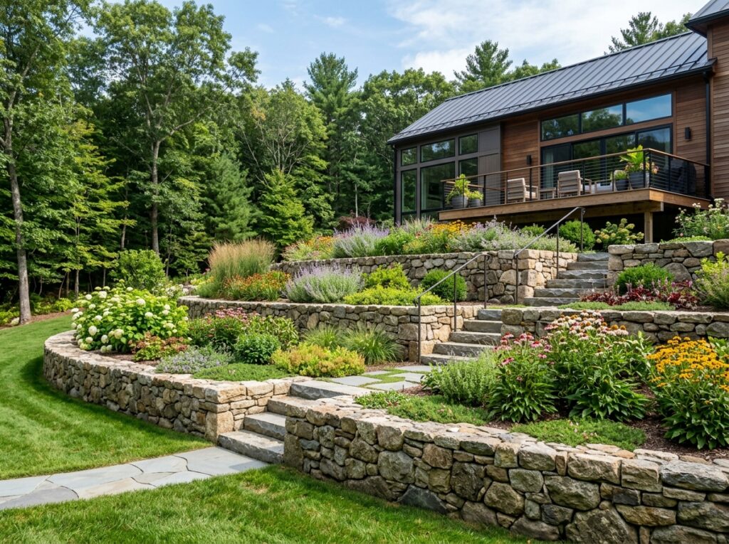 Retaining Wall Installation in Coventry RI: Functional Beauty for Slopes 3 Retaining Wall Installation in Coventry RI