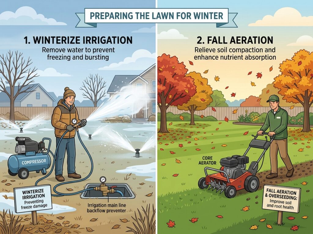 Fall Landscape Preparation: Ultimate Guide to Protect Your Rhode Island Yard 2 Winterize Irrigation and Fall Aeration